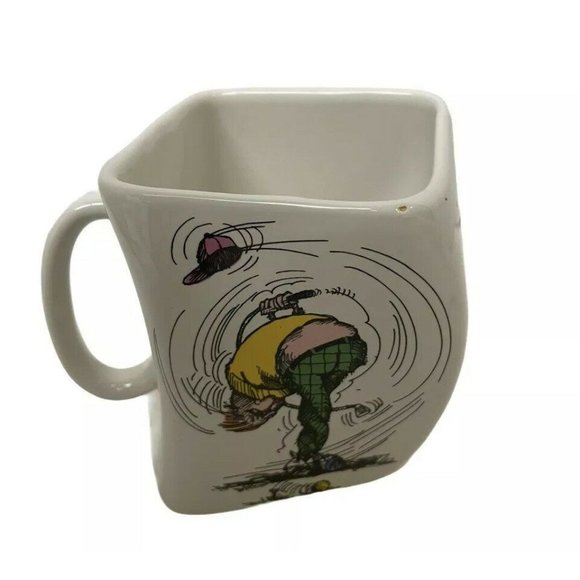 Golf Mug Coffee Tea The Results Of Over-Swing Ceramic Cup Square 12 oz - Picture 1 of 5